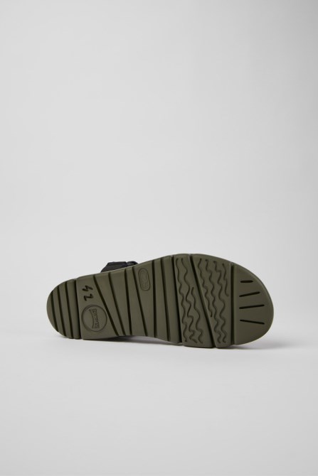 Camper Design Oruga Black Leather Sandals For Men