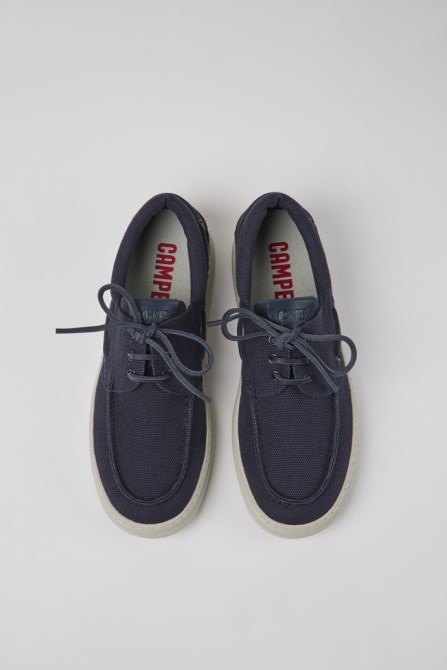 Design Runner Blue Textile Sneakers For Men Camper