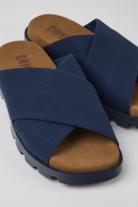 Design Brutus Sandal Blue Recycled Cotton Sandals For Men Camper