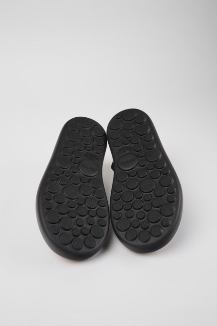 Pelotas Flota Black Leather Sandals For Men Exclusive Camper