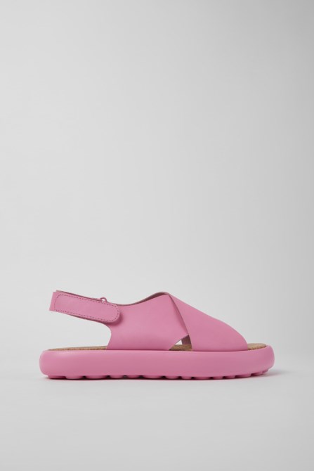 Pelotas Flota Pink Leather Sandals For Men Exclusive Camper