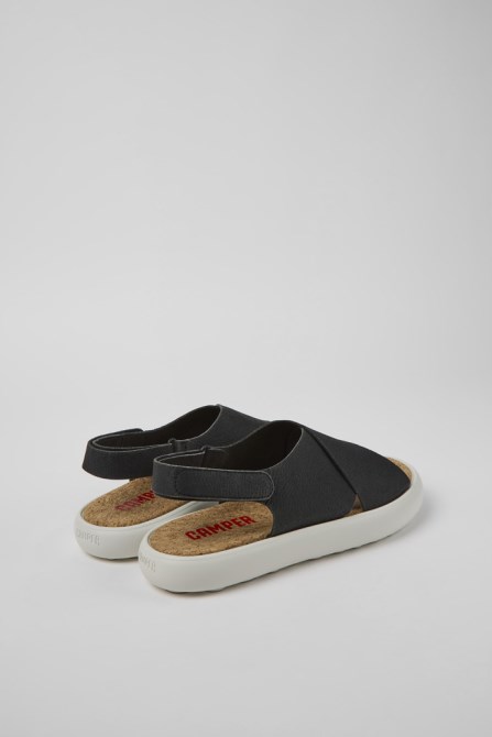 Exclusive Camper Pelotas Flota Black And White Leather Sandals For Men