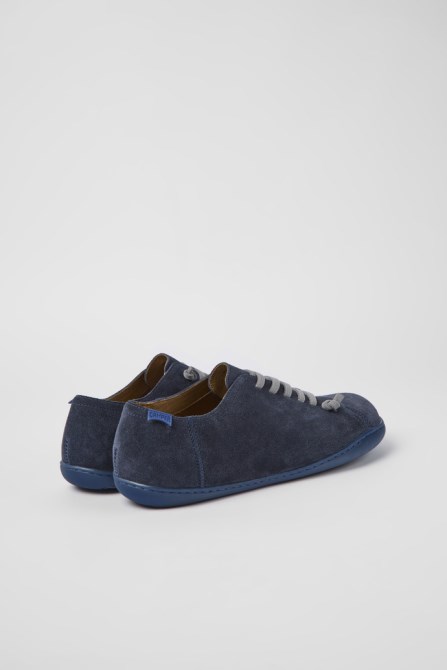 Camper Peu Blue Nubuck Shoes For Men New Arrivals