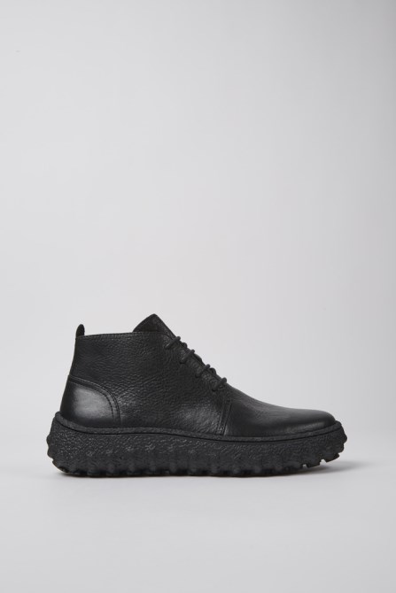 Camper Design Ground Michelin Black Lace Up Ankle Boot For Men