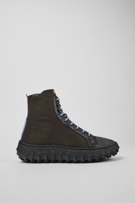 Camper Ground Green Textile And Leather Ankle Boots For Men New Arrivals