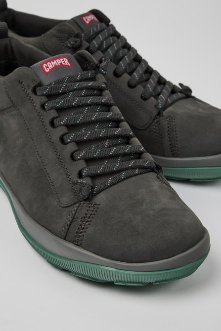 Camper Design Peu Pista Gore-Tex Gray Nubuck Shoes For Men
