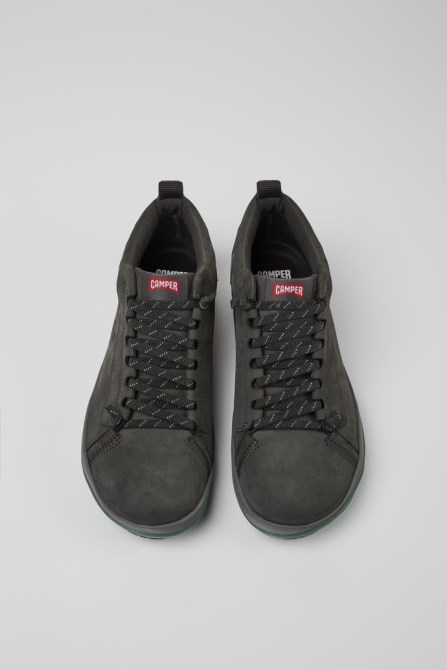 Camper Design Peu Pista Gore-Tex Gray Nubuck Shoes For Men