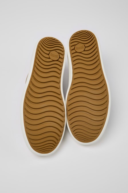 Twins Brown-Gray And Green Leather Shoes For Men Camper New Arrivals