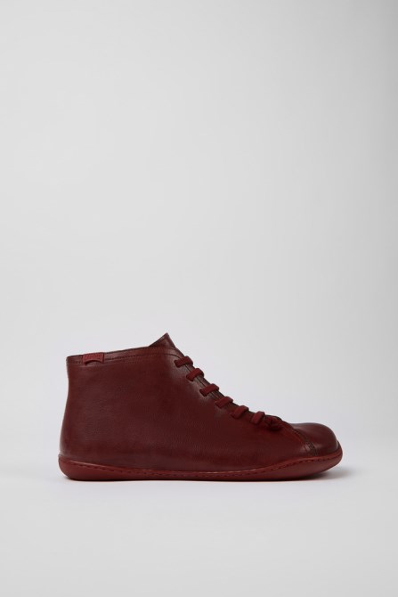 Camper Peu Brown Leather Ankle Boots For Men New Arrivals
