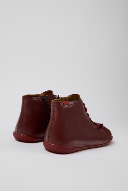Camper Peu Brown Leather Ankle Boots For Men New Arrivals