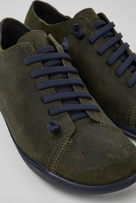 Peu Green Nubuck Shoes For Men Exclusive Camper