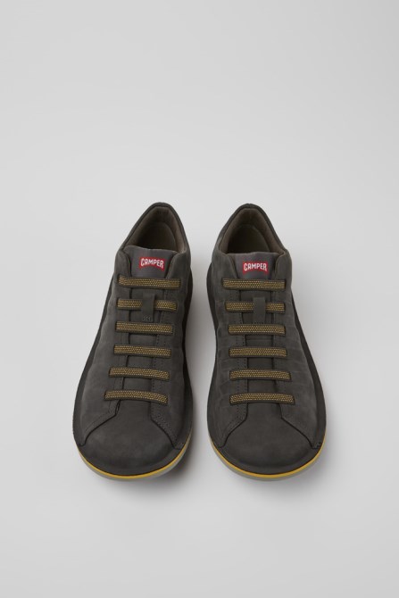 Camper Beetle Dark Gray Nubuck Ankle Boots For Men New Arrivals