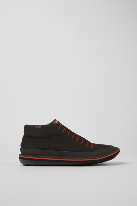 Design Beetle Dark Gray Textile And Nubuck Ankle Boots For Men Camper