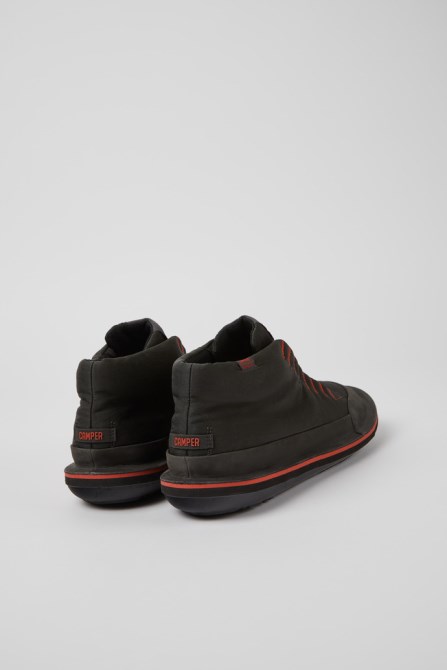 Design Beetle Dark Gray Textile And Nubuck Ankle Boots For Men Camper