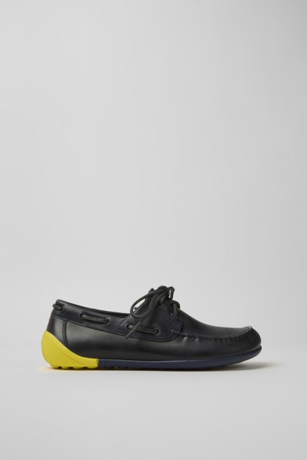 Camper Peu Circuit Blue Leather Shoes For Men New Arrivals