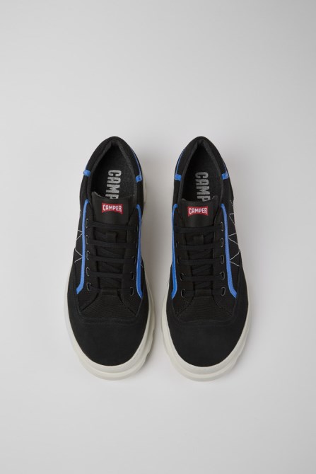 Design Brutus Black And Blue Sneakers For Men Camper
