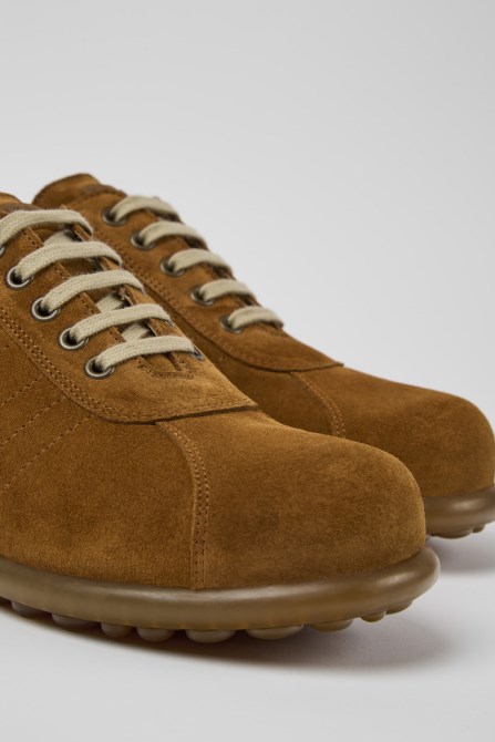 Camper Pelotas Brown Nubuck Sneakers For Men New Arrivals