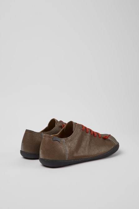Design Peu Brown Leather Shoes For Men Camper