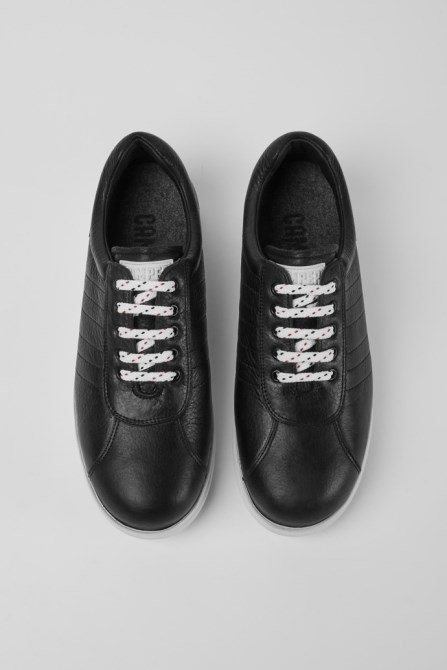 Camper Design Pelotas Protect Black Leather Sneakers For Men