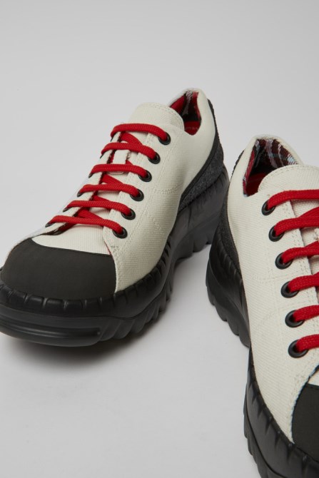 Design Teix White Rubber And Bci Cotton Shoes Camper