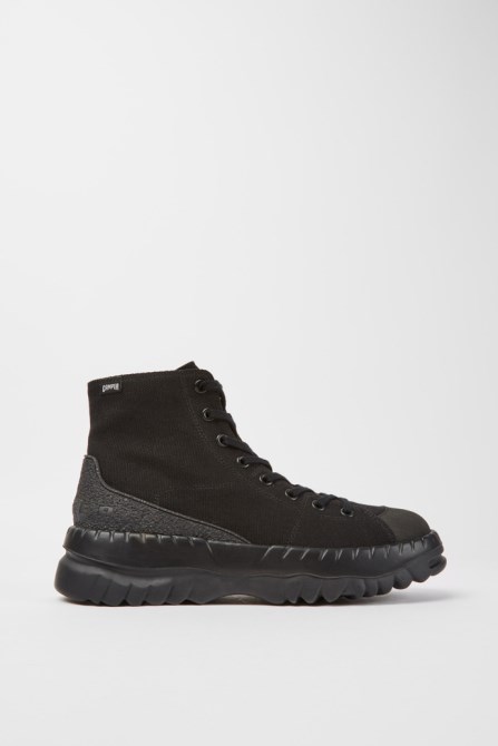 Design Teix Black Rubber And Bci Cotton Boots Camper