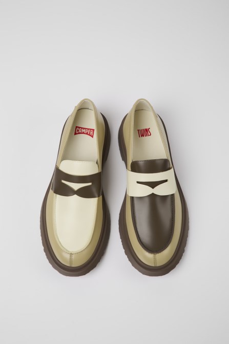 Camper Twins Multicolored Leather Loafers For Men New Arrivals