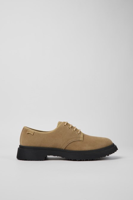 Walden Beige Leather Shoes For Men Exclusive Camper