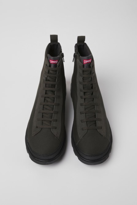 Brutus Gray Textile And Nubuck Ankle Boots For Men Camper New Arrivals