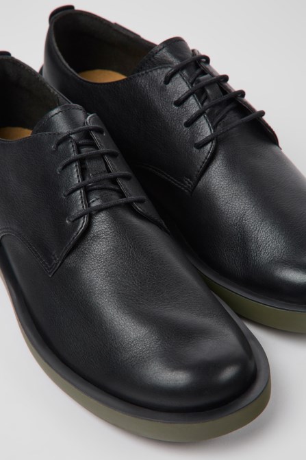 Wagon Black Leather Shoes For Men Camper New Arrivals