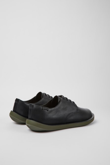 Wagon Black Leather Shoes For Men Camper New Arrivals