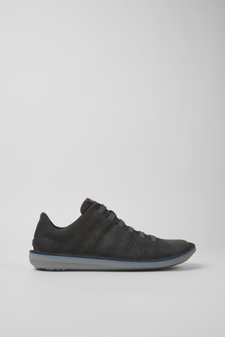 Camper Design Beetle Gray Nubuck Shoes For Men