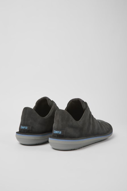 Camper Design Beetle Gray Nubuck Shoes For Men