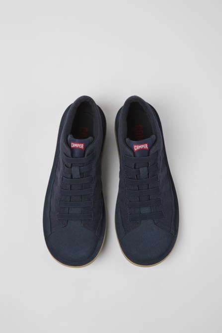 Exclusive Camper Beetle Dark Blue Textile And Nubuck Shoes For Men