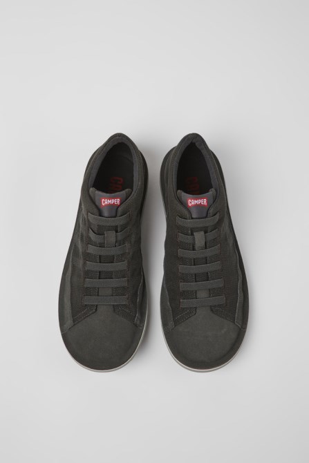 Camper Beetle Gray Textile And Nubuck Shoes For Men New Arrivals