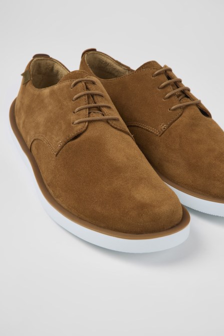 Design Wagon Brown Nubuck Shoes For Men Camper