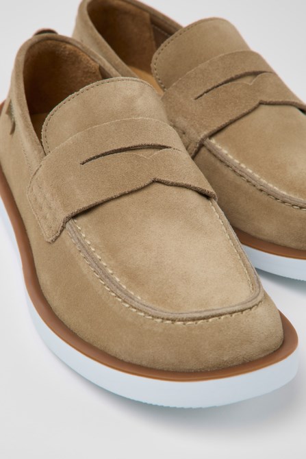 Exclusive Camper Wagon Beige Nubuck Shoes For Men