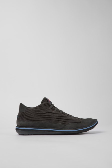 Design Beetle Gray Textile And Nubuck Shoes For Men Camper