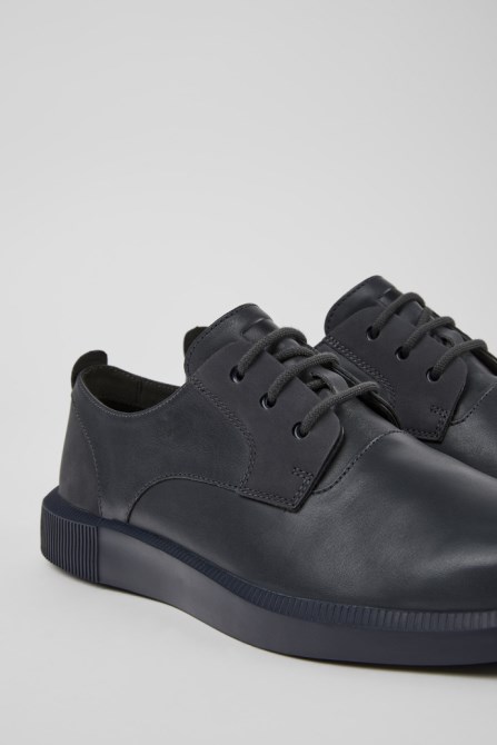 Camper Design Bill Dark Gray Leather And Nubuck Shoes For Men