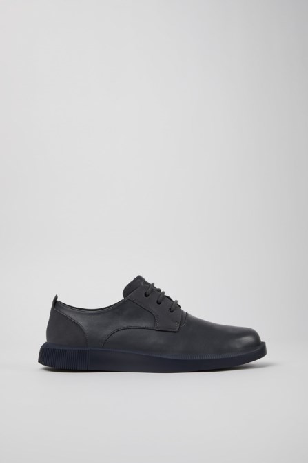Camper Design Bill Dark Gray Leather And Nubuck Shoes For Men
