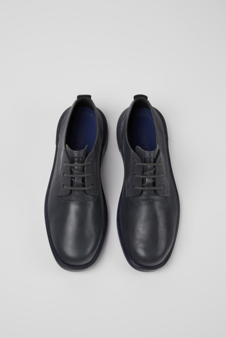 Camper Design Bill Dark Gray Leather And Nubuck Shoes For Men