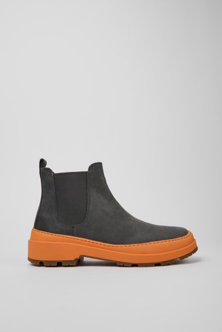 Camper Design Brutus Trek Michelin Dark Gray Nubuck Ankle Boots For Men
