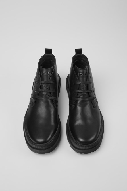 Camper Brutus Trek Michelin Black Leather Ankle Boots For Men New Arrivals