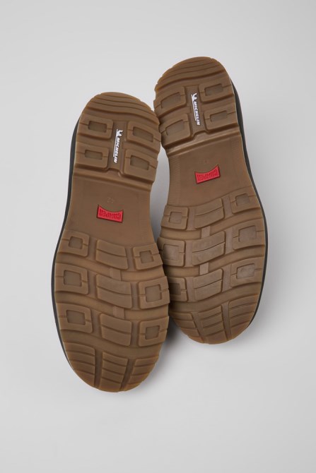 Design Brutus Trek Michelin Brown Nubuck Ankle Boots For Men Camper