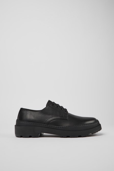 Brutus Trek Michelin Black Leather Shoes For Men Camper New Arrivals