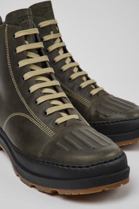 Design Brutus Trek Michelin Dark Green Nubuck Ankle Boots For Men Camper