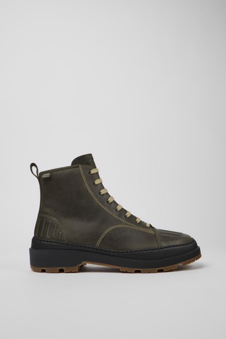 Design Brutus Trek Michelin Dark Green Nubuck Ankle Boots For Men Camper