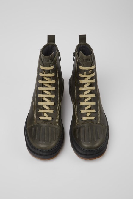Design Brutus Trek Michelin Dark Green Nubuck Ankle Boots For Men Camper