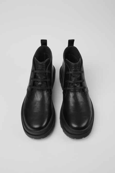 Brutus Trek Gore-Tex Black Leather Ankle Boots For Men Exclusive Camper