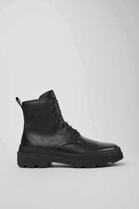 Brutus Trek Michelin Black Leather Ankle Boots For Men Exclusive Camper