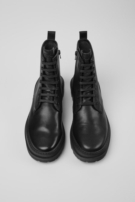 Brutus Trek Michelin Black Leather Ankle Boots For Men Exclusive Camper